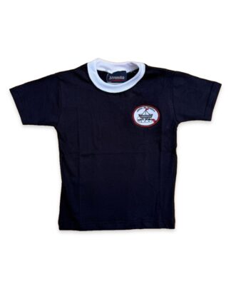 Remera Azul Manga Corta — uniforme escolar Muelle Austral