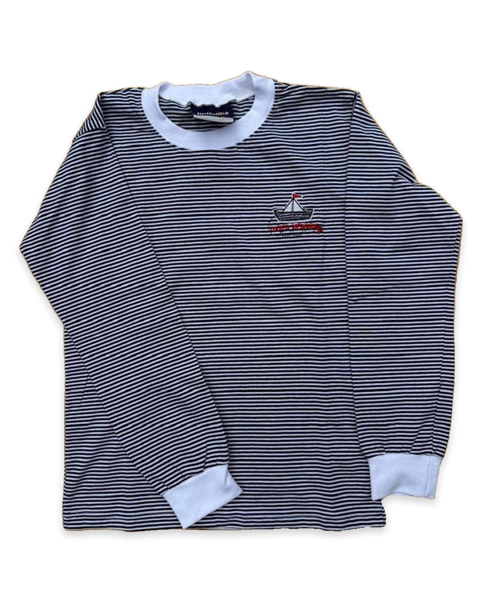 Remera Rayada Manga Larga — uniforme escolar Muelle Austral